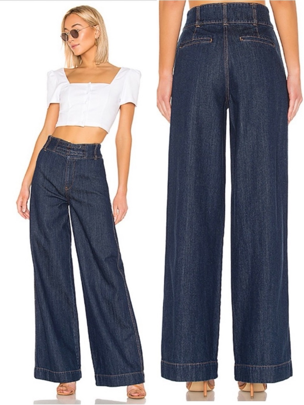 Free People | NWOT Big Bell Jeans in Dark Wash 28